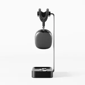 Headphone Stand with Catchall Tray Base Premium Showpiece Headset Holder with Storage Solid Wood (Black Wood) Headphone Stand with Catchall Tray Base Premium Showpiece Headset Holder with Storage Solid Wood (Black Wood)
