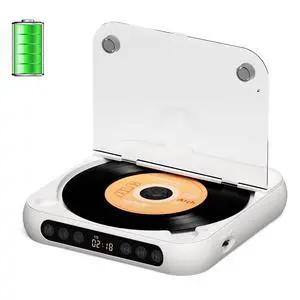CD Player Portable with Speakers Rechargeable for Home Audio Book with Headphones LCD Screen, Small Kids CD Players Bluetooth for Car Shockproof Support CD/AUX/USB (White) CD Player Portable with Speakers Rechargeable for Home Audio Book with Headphones LCD Screen, Small Kids CD Players Bluetooth for Car Shockproof Support CD/AUX/USB (White)