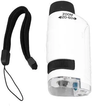 Portable Microscope 60X to 120X HD Optical Lens | Handheld Pocket Microscope with Flexible LED Light for Daily Observation, Outdoor Exploration, and Educational Use Portable Microscope 60X to 120X HD Optical Lens | Handheld Pocket Microscope with Flexible LED Light for Daily Observation, Outdoor Exploration, and Educational Use