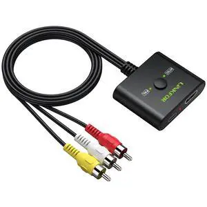 HDMI Female to RCA Converter with Integrated RCA Cable, HDMI to AV Adapter for Fire Stick, Roku, Chromecast, Supports 1080P NTSC/PAL, Plug and Play for Old TV HDMI Female to RCA Converter with Integrated RCA Cable, HDMI to AV Adapter for Fire Stick, Roku, Chromecast, Supports 1080P NTSC/PAL, Plug and Play for Old TV