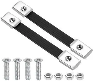 2 Pieces 8 Inches Speaker Cabinet Strap Handles, Handle Pull Metal Caps Buckle Grasp Strap Hardware for Speaker Flight Case, Silver 2 Pieces 8 Inches Speaker Cabinet Strap Handles, Handle Pull Metal Caps Buckle Grasp Strap Hardware for Speaker Flight Case, Silver