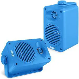Indoor Outdoor Speakers Pair - 200 Watt Dual Waterproof 3.5 2-Way Full Range Speaker System w/ 1/2 High Compliance Polymer Tweeter - in-Home, Boat, Marine, Deck, Patio, Poolside (Blue) Indoor Outdoor Speakers Pair - 200 Watt Dual Waterproof 3.5 2-Way Full Range Speaker System w/ 1/2 High Compliance Polymer Tweeter - in-Home, Boat, Marine, Deck, Patio, Poolside (Blue)