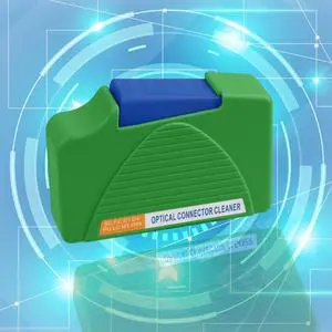 Fiber Cleaner Box for FC/SC/LC/ST, 500+ Cleans, 1pc | Fiber cleaner box for FC/SC/LC/ST end faces. anti-static swab. Green, compact. For FTTH connector maintenance Fiber Cleaner Box for FC/SC/LC/ST, 500+ Cleans, 1pc | Fiber cleaner box for FC/SC/LC/ST end faces. anti-static swab. Green, compact. For FTTH connector maintenance