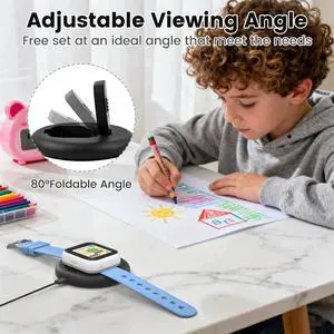 Compatible with SyncUP Kids Watch 1 Charger Stand Dock, for T-Mobile Sync UP Kids Watch Power Base with 3.3 Feet Charger Cable (NOT for Sync UP Kids Watch 2) (Foldable Black) Compatible with SyncUP Kids Watch 1 Charger Stand Dock, for T-Mobile Sync UP Kids Watch Power Base with 3.3 Feet Charger Cable (NOT for Sync UP Kids Watch 2) (Foldable Black)