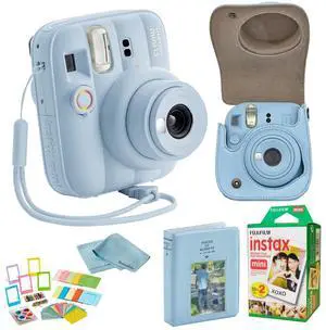 instax Mini 13 Frost Blue Instant Camera Bundle with 20 Sheets instax Mini Film, Carrying Case, Photo Album, Assorted Photo Frames & BluebirdSales Microfiber Cleaning Cloth (Frost Blue) instax Mini 13 Frost Blue Instant Camera Bundle with 20 Sheets instax Mini Film, Carrying Case, Photo Album, Assorted Photo Frames & BluebirdSales Microfiber Cleaning Cloth (Frost Blue)
