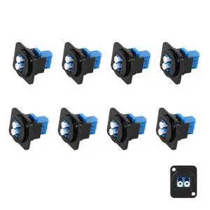 8pcs LC to LC Fiber Panel Mount Adapter Duplex Singlemode | LC-LC Fiber Optic Keystone Connector Socket Module, XLR Panel/D-Panel Mount, for Fibre Optic Network LAN Integrated Cablin 8pcs LC to LC Fiber Panel Mount Adapter Duplex Singlemode | LC-LC Fiber Optic Keystone Connector Socket Module, XLR Panel/D-Panel Mount, for Fibre Optic Network LAN Integrated Cablin