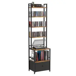 6-Tier Wooden CD & Stereo Stand, Compact Audio Rack Cabinet | Game console shelf,Ideal for DVD players/Xbox,Space-saving tower design,6-tier storage for CDs/audio 6-Tier Wooden CD & Stereo Stand, Compact Audio Rack Cabinet | Game console shelf,Ideal for DVD players/Xbox,Space-saving tower design,6-tier storage for CDs/audio