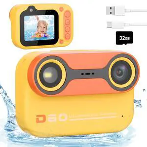 Kids Underwater Camera, 1080P HD Waterproof Digital Camera with 2.4" IPS Screen, Birthday Gifts for Boys Girls Children, Toddler Cameras Toys for 3 4 5 6 7 8 9(Yellow) Kids Underwater Camera, 1080P HD Waterproof Digital Camera with 2.4" IPS Screen, Birthday Gifts for Boys Girls Children, Toddler Cameras Toys for 3 4 5 6 7 8 9(Yellow)