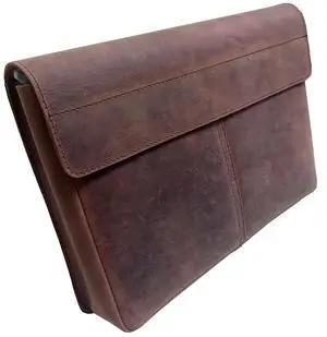 Leather Folder, Full Grain Leather File Folder Organizer Document Holder, Leather Portfolio for Men Spacious Leather Folio Laptop Sleeve Case for 13" Laptops, MacBook & Tablets (Rustic Brown) Leather Folder, Full Grain Leather File Folder Organizer Document Holder, Leather Portfolio for Men Spacious Leather Folio Laptop Sleeve Case for 13" Laptops, MacBook & Tablets (Rustic Brown)