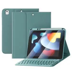 for iPad 7th/8th/9th Generation Case with Wireless Magnetic Keyboard | Compatible with 9/8/7th Gen 10.2in Detachable Case Three Adjustable Angles with Pen Slot and Honeycomb Heat Dissipation,Green for iPad 7th/8th/9th Generation Case with Wireless Magnetic Keyboard | Compatible with 9/8/7th Gen 10.2in Detachable Case Three Adjustable Angles with Pen Slot and Honeycomb Heat Dissipation,Green