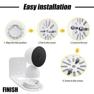 Large Metal Wall Mount Holder fits for Google Nest Indoor 2nd Generation Wired Cam and Ring Cam, Flexible Installation Camera Shelf for Better View Angle Mount on Wall Deck,2 Pack Large Metal Wall Mount Holder fits for Google Nest Indoor 2nd Generation Wired Cam and Ring Cam, Flexible Installation Camera Shelf for Better View Angle Mount on Wall Deck,2 Pack