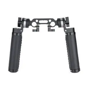 Rosette Leather Handles with 15mm Rod Clamp Connector for 15mm DSLR Camera Shoulder Rig Support System Rosette Leather Handles with 15mm Rod Clamp Connector for 15mm DSLR Camera Shoulder Rig Support System