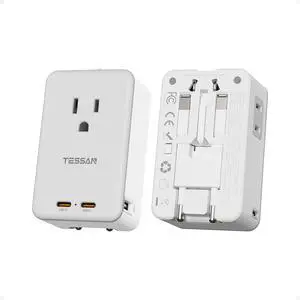 Travel Adapter PD 20W, Universal Power Adapter with 3 USB C 1 USB A | Ultra Thin International Plug Adaptor, Worldwide Outlet for US to European UK Italy Spain Australia, Type C G A I, 1 Pack Travel Adapter PD 20W, Universal Power Adapter with 3 USB C 1 USB A | Ultra Thin International Plug Adaptor, Worldwide Outlet for US to European UK Italy Spain Australia, Type C G A I, 1 Pack