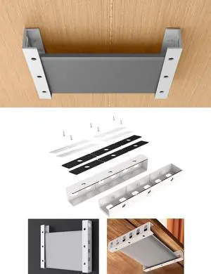 Under Desk Laptop Holder, Under Desk Rack, (White) | for Keyboard and Small Devices Up to 40mm/1.57in Thick Like Macbooks, Surface, Routers, Modems, Cable Box, Network Switch Under Desk Laptop Holder, Under Desk Rack, (White) | for Keyboard and Small Devices Up to 40mm/1.57in Thick Like Macbooks, Surface, Routers, Modems, Cable Box, Network Switch