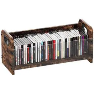 Single Slim CD/DVD Storage Organizer with Handles, Holds up to 38 CDs, Acrylic Display Case & Solid Wood Frame for Space-Saving, Shelf, Living Room, Office Single Slim CD/DVD Storage Organizer with Handles, Holds up to 38 CDs, Acrylic Display Case & Solid Wood Frame for Space-Saving, Shelf, Living Room, Office