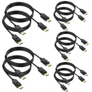 4K DisplayPort Cable 3FT 10-Pack, Display Port to Display Port Cable | 4K@60Hz, 2K@144Hz, 1080P, DP to DP Male to Male Cable for Gaming Monitor, PC, Graphics Card 4K DisplayPort Cable 3FT 10-Pack, Display Port to Display Port Cable | 4K@60Hz, 2K@144Hz, 1080P, DP to DP Male to Male Cable for Gaming Monitor, PC, Graphics Card