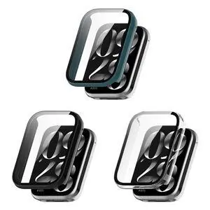 Compatible for Xiaomi Smart Band 9 Pro Screen Protector Only, PC Hard Ultra Bright Tempered Glass One Piece Full Protective Case (Pack of 3) Compatible for Xiaomi Smart Band 9 Pro Screen Protector Only, PC Hard Ultra Bright Tempered Glass One Piece Full Protective Case (Pack of 3)