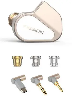 Fission in Ear HiFi Earphones 1DD IEM, 4-Level Adjustable Filter | Audiophile In-Ear Monitors with 3 Tuning Nozzles, 12 Customizable Sounds, CNC Alloy Shell, Custom Tuning via App, 2 pin Fission in Ear HiFi Earphones 1DD IEM, 4-Level Adjustable Filter | Audiophile In-Ear Monitors with 3 Tuning Nozzles, 12 Customizable Sounds, CNC Alloy Shell, Custom Tuning via App, 2 pin