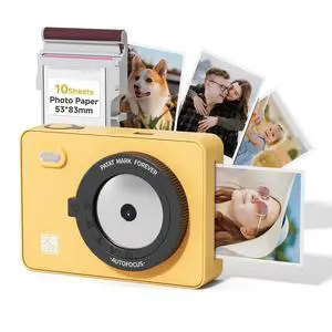 Z5 Instant Camera & Photo Printer 2-in-1, Portable Printer | Camera &Printer for Kids Adults, 3 Pass, 2.1x3.4 Print (Yellow),Includes 10 Sheets of Initial Photo Paper Z5 Instant Camera & Photo Printer 2-in-1, Portable Printer | Camera &Printer for Kids Adults, 3 Pass, 2.1x3.4 Print (Yellow),Includes 10 Sheets of Initial Photo Paper