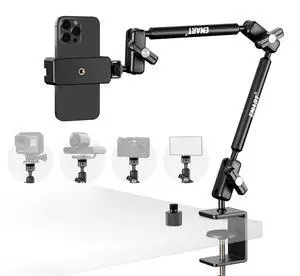 21" Magic Arm Clamp Kit,Overhead Camera Mount with C Clamp 1/4" Screw | Articulating Desktop Boom Arm with 1/4"&3/8" Screws, Articulating Boom Arm for Webcam Monitors Mics Streaming Recording Video 21" Magic Arm Clamp Kit,Overhead Camera Mount with C Clamp 1/4" Screw | Articulating Desktop Boom Arm with 1/4"&3/8" Screws, Articulating Boom Arm for Webcam Monitors Mics Streaming Recording Video