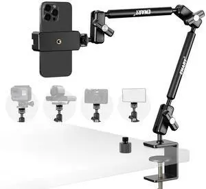 21" Magic Arm Clamp Kit,Overhead Camera Mount with C Clamp 1/4" Screw | Articulating Desktop Boom Arm with 1/4"&3/8" Screws, Articulating Boom Arm for Webcam Monitors Mics Streaming Recording Video 21" Magic Arm Clamp Kit,Overhead Camera Mount with C Clamp 1/4" Screw | Articulating Desktop Boom Arm with 1/4"&3/8" Screws, Articulating Boom Arm for Webcam Monitors Mics Streaming Recording Video