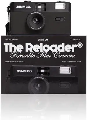 35mm Reusable Film Camera with Flash, Compatible with All 35mm Film, Analog Point & Shoot with Manual Advance & Rewind, Perfect for Travel, Beginners & Everyday Nostalgia - Charcoal 35mm Reusable Film Camera with Flash, Compatible with All 35mm Film, Analog Point & Shoot with Manual Advance & Rewind, Perfect for Travel, Beginners & Everyday Nostalgia - Charcoal
