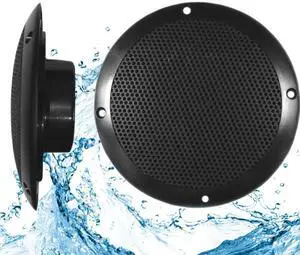 Eco50-4BK 5 inch Ultra Slim Waterproof Marine Speaker for RV, Camper, Cabinet and Hot tub. Chemical and UV Resistant. Wall and Floor Mount Outdoor Speakers (Black) Eco50-4BK 5 inch Ultra Slim Waterproof Marine Speaker for RV, Camper, Cabinet and Hot tub. Chemical and UV Resistant. Wall and Floor Mount Outdoor Speakers (Black)