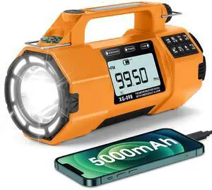 Auto NOAA Emergency Weather Radio, AM/FM/SW Solar Hand Crank Radio | Larger Flashlight/Speaker, Clock, 5000mAh Battery Operated Radio with SOS Alert for Indoor/Outdoor Camping Emergencies Auto NOAA Emergency Weather Radio, AM/FM/SW Solar Hand Crank Radio | Larger Flashlight/Speaker, Clock, 5000mAh Battery Operated Radio with SOS Alert for Indoor/Outdoor Camping Emergencies