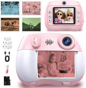 Kids Camera Instant Print 1080P Front Rear Dual Selfie - Toddler Cameras with Digital Video Games,32GB & 5-Colored Print Paper/ 250 Photos,Easy to Use & Great Toys Gifts for Boys Girls, Ages 3-12 Kids Camera Instant Print 1080P Front Rear Dual Selfie - Toddler Cameras with Digital Video Games,32GB & 5-Colored Print Paper/ 250 Photos,Easy to Use & Great Toys Gifts for Boys Girls, Ages 3-12