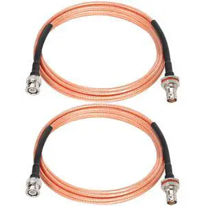 BNC Cable 5FT 2PCS, 50 Ohm BNC Male to Female Bulkhead Mount RG316 Coax for Wireless Microphone System Receiver CB Radio UHF VHF Ham Radio Amateur Radio Mobile Radio Antenna BNC Cable 5FT 2PCS, 50 Ohm BNC Male to Female Bulkhead Mount RG316 Coax for Wireless Microphone System Receiver CB Radio UHF VHF Ham Radio Amateur Radio Mobile Radio Antenna