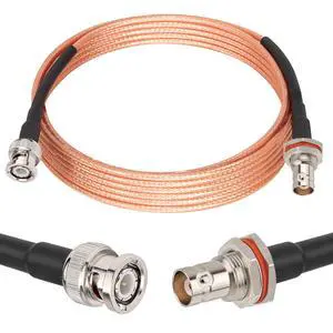 BNC Cable 10FT, 50 Ohm BNC Male to Female Bulkhead Mount RG316 Coax for Wireless Microphone System Receiver CB Radio UHF VHF Ham Radio Amateur Radio Mobile Radio Antenna BNC Cable 10FT, 50 Ohm BNC Male to Female Bulkhead Mount RG316 Coax for Wireless Microphone System Receiver CB Radio UHF VHF Ham Radio Amateur Radio Mobile Radio Antenna