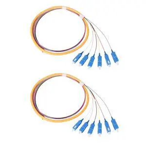 6-Strand SC UPC Singlemode Pigtail 1.2m, 2-Pack | 6F SC/UPC singlemode fiber pigtails, 9/125um, low insertion loss. For FTTH, data centers, and network patching 6-Strand SC UPC Singlemode Pigtail 1.2m, 2-Pack | 6F SC/UPC singlemode fiber pigtails, 9/125um, low insertion loss. For FTTH, data centers, and network patching