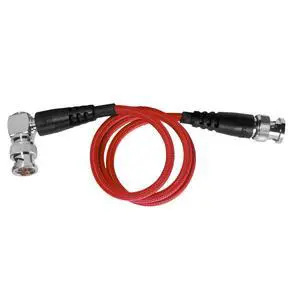20" 12G SDI Cable with Straight to Right-Angle Connectors for 4K 60p Camera Monitors and Transmitters | High-Speed, 4K 60P,and 8K 30P Video formats | Red 20" 12G SDI Cable with Straight to Right-Angle Connectors for 4K 60p Camera Monitors and Transmitters | High-Speed, 4K 60P,and 8K 30P Video formats | Red