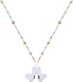 Ultra Strong Magnetic Airpod Pro Strap Anti-Lost Cord Sports Lanyard Compatible with Airpods 3rd 2nd Generation Pro 3 2 1 (Colored Flower Glass Rice Bead Chain) Ultra Strong Magnetic Airpod Pro Strap Anti-Lost Cord Sports Lanyard Compatible with Airpods 3rd 2nd Generation Pro 3 2 1 (Colored Flower Glass Rice Bead Chain)