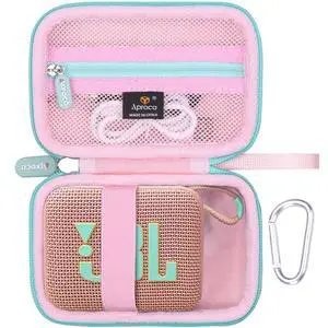 Case Compatible with JBL Go 4 / Go 3 Ultra-Portable Waterproof Dustproof Bluetooth Speaker, Portable Storage Bag for Accessories -Pink (Case Only) Case Compatible with JBL Go 4 / Go 3 Ultra-Portable Waterproof Dustproof Bluetooth Speaker, Portable Storage Bag for Accessories -Pink (Case Only)