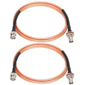BNC Cable 4FT 2PCS, 50 Ohm BNC Male to Female Bulkhead Mount RG316 Coax for Wireless Microphone System Receiver CB Radio UHF VHF Ham Radio Amateur Radio Mobile Radio Antenna BNC Cable 4FT 2PCS, 50 Ohm BNC Male to Female Bulkhead Mount RG316 Coax for Wireless Microphone System Receiver CB Radio UHF VHF Ham Radio Amateur Radio Mobile Radio Antenna