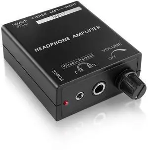 TNP Portable 3.5mm Headphone Amplifier with RCA Input, Volume Control | Inline Headphone Amp with 3.5mm and 6.35mm Outputs, 5V Power Adapter, and Analog Knob for Pc and Home Audio TNP Portable 3.5mm Headphone Amplifier with RCA Input, Volume Control | Inline Headphone Amp with 3.5mm and 6.35mm Outputs, 5V Power Adapter, and Analog Knob for Pc and Home Audio