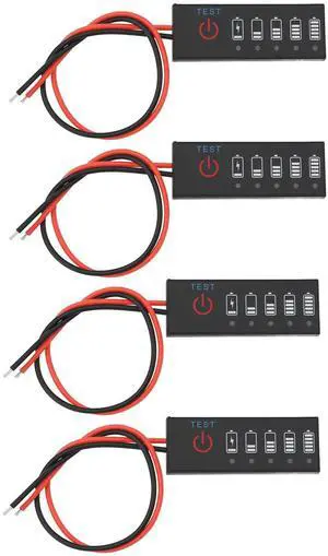 4PCS Li-ion Battery Capacity Voltage Meter Tester 1S 3.7V 15mA Line Length 14.5cm 40x15x2.7mm Lithium Battery Capacity Indicator Module 4PCS Li-ion Battery Capacity Voltage Meter Tester 1S 3.7V 15mA Line Length 14.5cm 40x15x2.7mm Lithium Battery Capacity Indicator Module