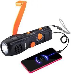 Emergency Radio Hand Crank with Flashlights, Portable AM/FM NOAA Weather Radio Alert and Survival Flashlight SOS Alarm | Cellphone Charger, AM/FM/NOAA Weather Alert, Portable Weather Radio, Survival F Emergency Radio Hand Crank with Flashlights, Portable AM/FM NOAA Weather Radio Alert and Survival Flashlight SOS Alarm | Cellphone Charger, AM/FM/NOAA Weather Alert, Portable Weather Radio, Survival F