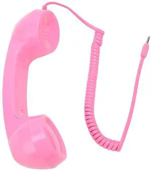 Retro Phone Handset, Vintage Retro 3.5Mm Telephone Handset Cell Phone Receiver, Radiation Proof Handheld Cell Phone Microphone for Mobile Phones Computers Retro Phone Handset, Vintage Retro 3.5Mm Telephone Handset Cell Phone Receiver, Radiation Proof Handheld Cell Phone Microphone for Mobile Phones Computers
