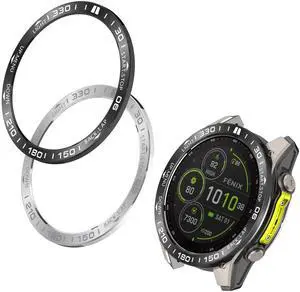 Speed Bezel Ring Compatible with Garmin Fenix 8 AMOLED 43MM 47MM 51MM Bezel Adhesive Cover Anti-Scratch Metal Protection Frame Case Cover Loop (Black&Silver, 47MM) Speed Bezel Ring Compatible with Garmin Fenix 8 AMOLED 43MM 47MM 51MM Bezel Adhesive Cover Anti-Scratch Metal Protection Frame Case Cover Loop (Black&Silver, 47MM)