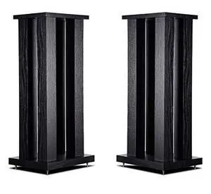 M5 Speaker Racks MDF 24 inch HiFi Audio Loudspeaker Stands for Bookshelf Speakers Pair Supports 150 Lbs (PVC Finish Black) (Black) M5 Speaker Racks MDF 24 inch HiFi Audio Loudspeaker Stands for Bookshelf Speakers Pair Supports 150 Lbs (PVC Finish Black) (Black)