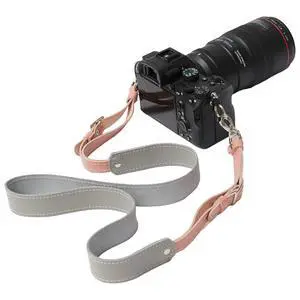 Personalized Leather Camera Straps for Photographers - Comfortable Neck and Shoulder Camera Strap for DSLR Cameras - Unique Handmade Photographer Gifts for Women and Men (Pink and Gray) Personalized Leather Camera Straps for Photographers - Comfortable Neck and Shoulder Camera Strap for DSLR Cameras - Unique Handmade Photographer Gifts for Women and Men (Pink and Gray)