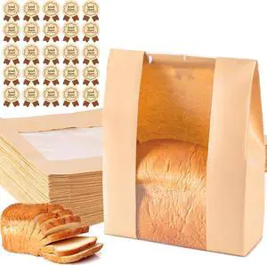 25PCS Paper Sourdough Bread Bags, Disposable Bread Bag for Homemade Bread 25PCS Paper Sourdough Bread Bags, Disposable Bread Bag for Homemade Bread