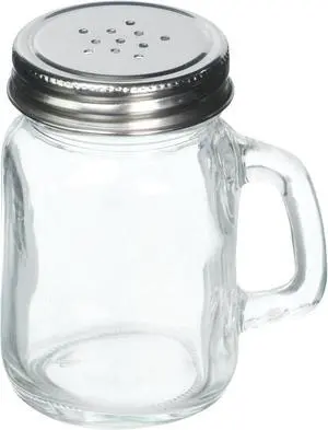 Tablecraft Small Glass Mason Shaker with Metal Lid, 5-Ounce, Clear Tablecraft Small Glass Mason Shaker with Metal Lid, 5-Ounce, Clear