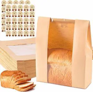 50PCS Paper Sourdough Bread Bags, Disposable Bread Bag for Homemade Bread 50PCS Paper Sourdough Bread Bags, Disposable Bread Bag for Homemade Bread