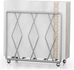 Large Silver Metal Napkin Holder for Table and Kitchen Counter Large Silver Metal Napkin Holder for Table and Kitchen Counter