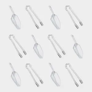 12 Pcs Plastic Ice Tongs and Scoops Mini Kitchen Tongs Utility and Kitchen Scoops Ice Shovel Scoop Ice Cube Buffet Scoop for Cocktail Whiskey Tea Party Candy Dessert Buffet 12 Pcs Plastic Ice Tongs and Scoops Mini Kitchen Tongs Utility and Kitchen Scoops Ice Shovel Scoop Ice Cube Buffet Scoop for Cocktail Whiskey Tea Party Candy Dessert Buffet