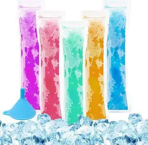 MAQIHAN 150 Popsicle Bags Sealable BPA-free - Plastic Yogurt Popsicle Tubes MAQIHAN 150 Popsicle Bags Sealable BPA-free - Plastic Yogurt Popsicle Tubes