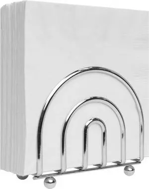 Blue Donuts Chrome Collection Napkin Holder - Classic Napkin Holders for Tables, Dining Table Napkin Holders for Kitchen, Kitchen Organization, Chrome Blue Donuts Chrome Collection Napkin Holder - Classic Napkin Holders for Tables, Dining Table Napkin Holders for Kitchen, Kitchen Organization, Chrome
